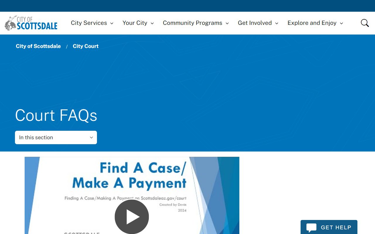 Scottsdale court information and FAQs